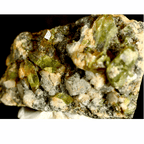 Mint Green Sphene Titanite on Calcite Albite Metrix | Sphene Fine Mineral Specimen