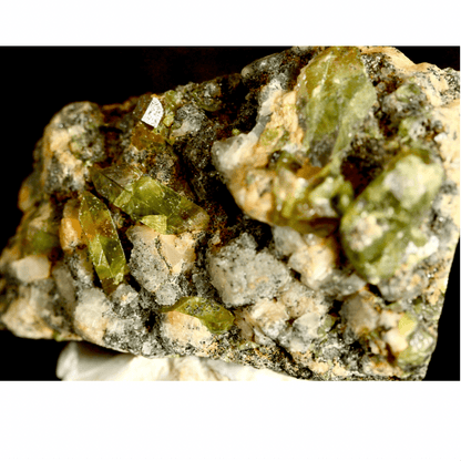 Mint Green Sphene Titanite on Calcite Albite Metrix | Sphene Fine Mineral Specimen