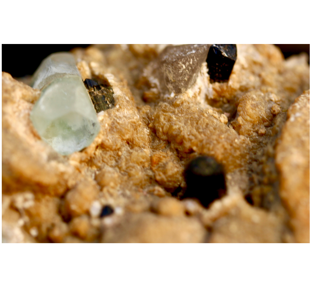 Combined Aquamarine Topaz Elbait  on Feldespar | Fine Mineral Specimen