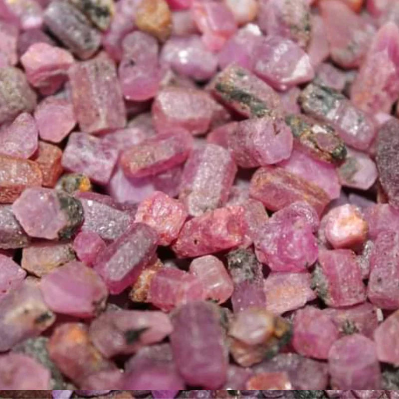 Ruby Hexagon Ruff 250 grams Natural Raw Ruby Stone Hexagonal Crystals - Lapidary Rough ...