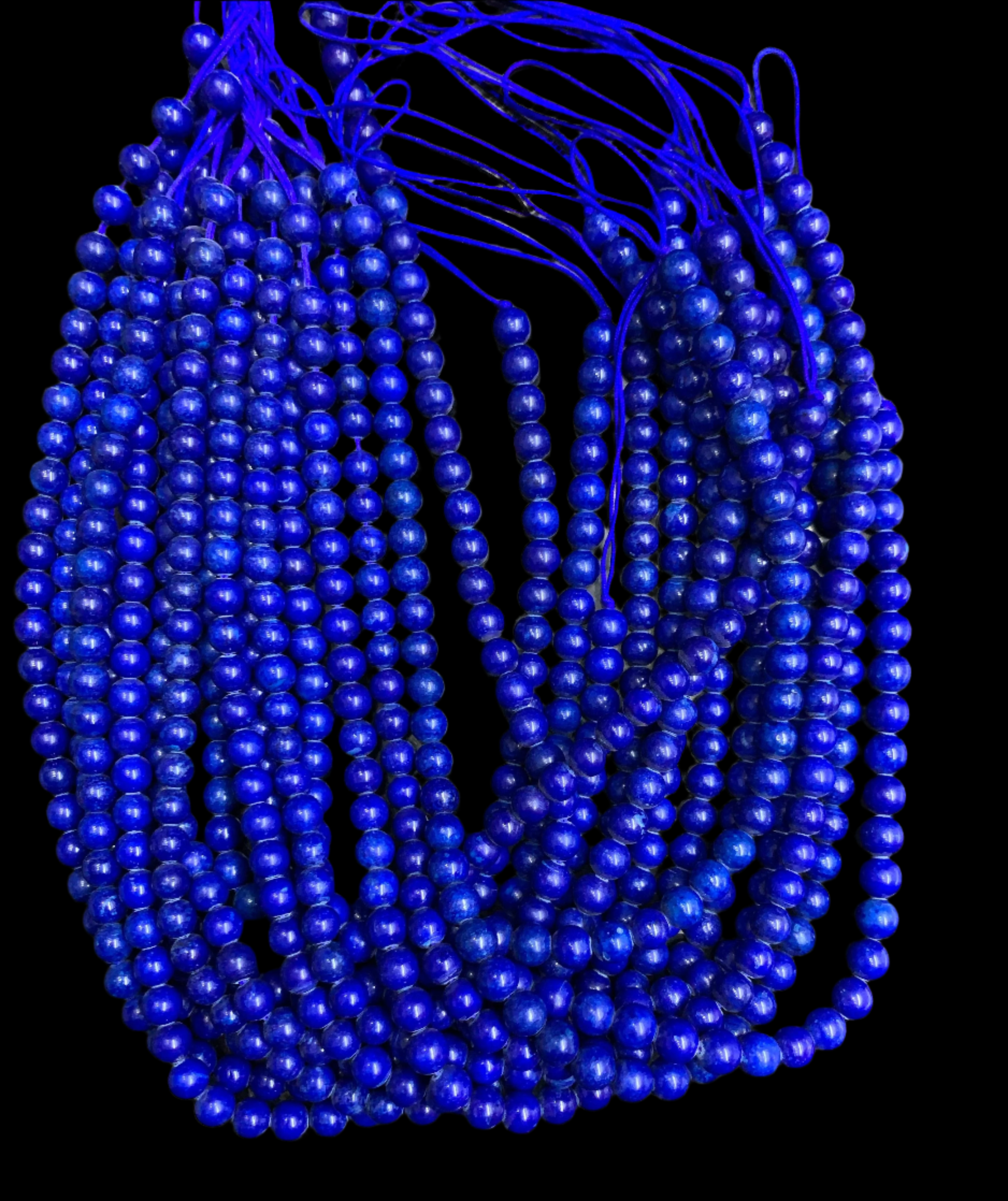 8mm to 12 mm Natural Blue Lapis Lazuli Beads String