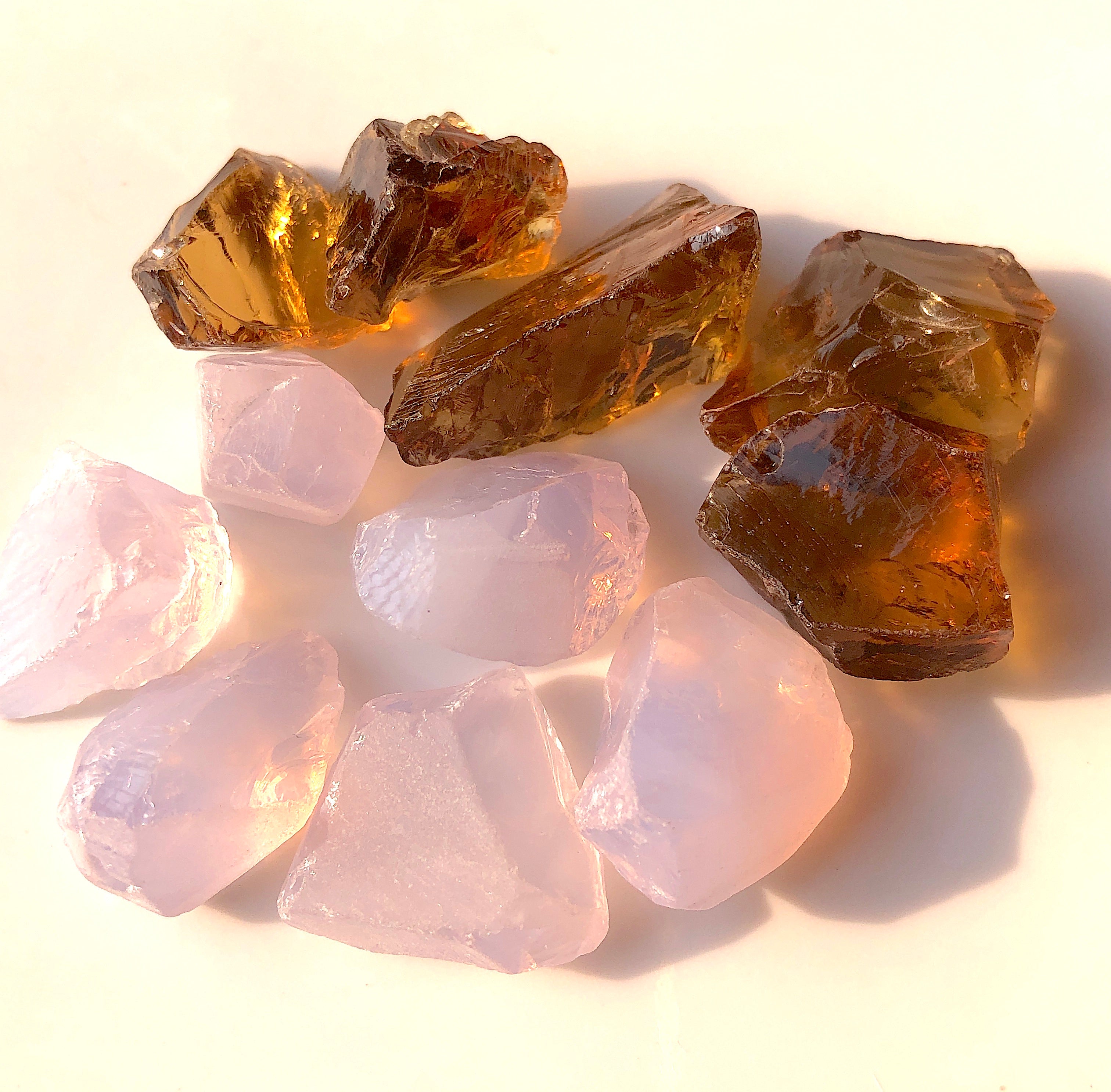 facet grade Quartz rough - Lavender - Citrine