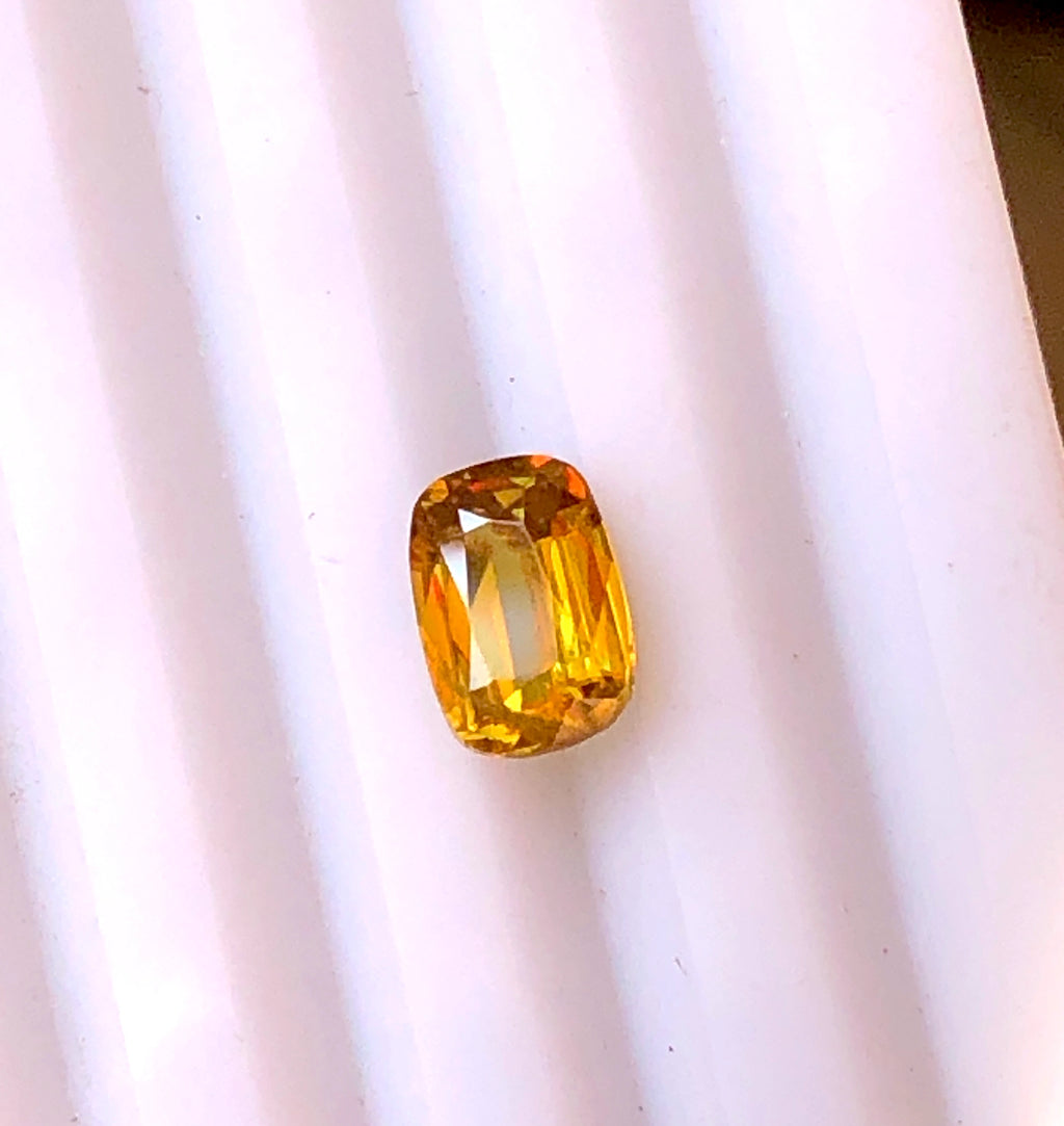 1.97 Carats Octagonal Loose Yellow Sphene Stone