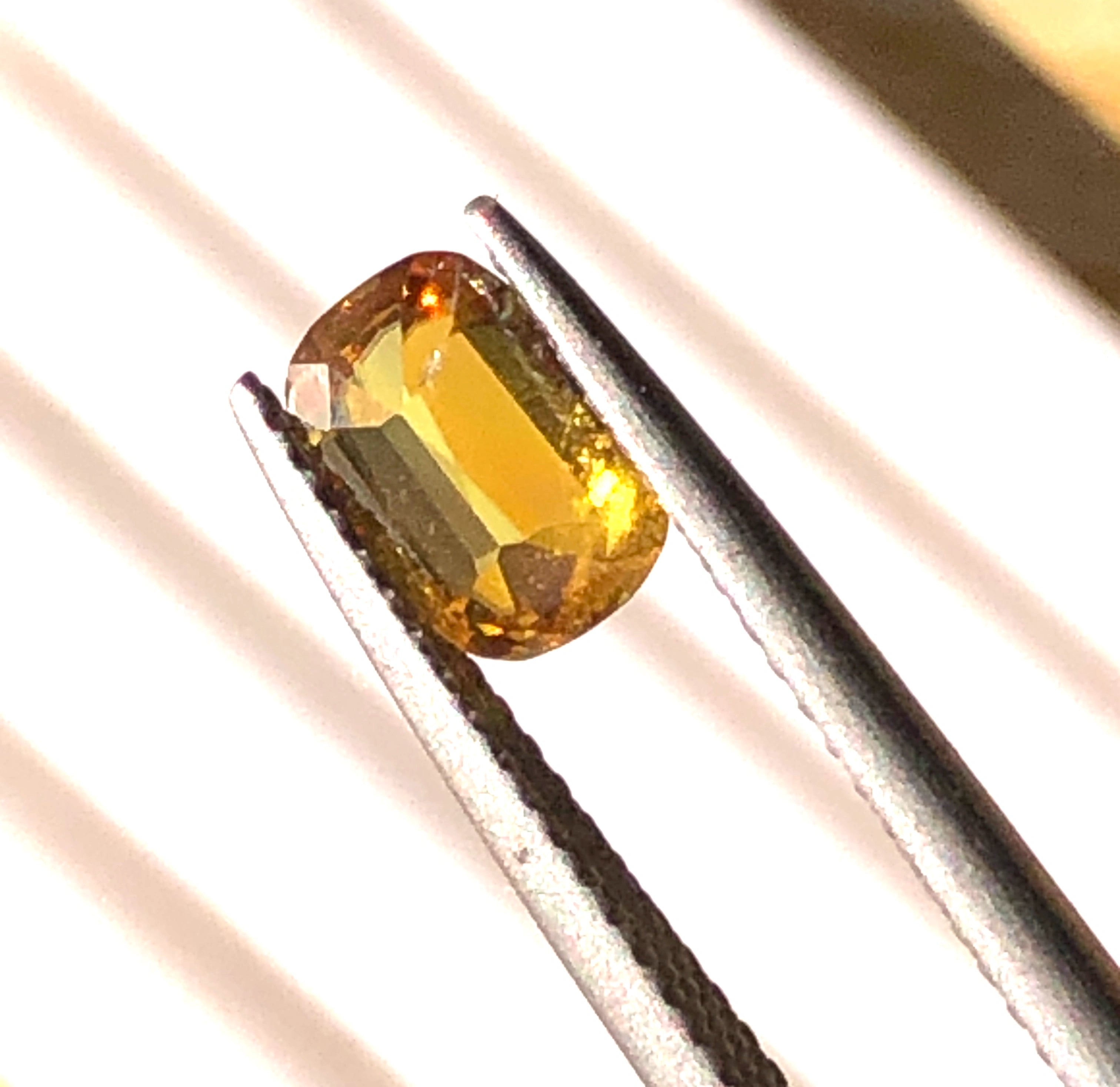 1.97 Carats Octagonal Loose Yellow Sphene Stone