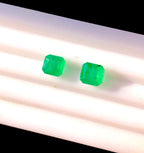 2.10 Carats Pair of Swat Emerald Loose Gem Pair