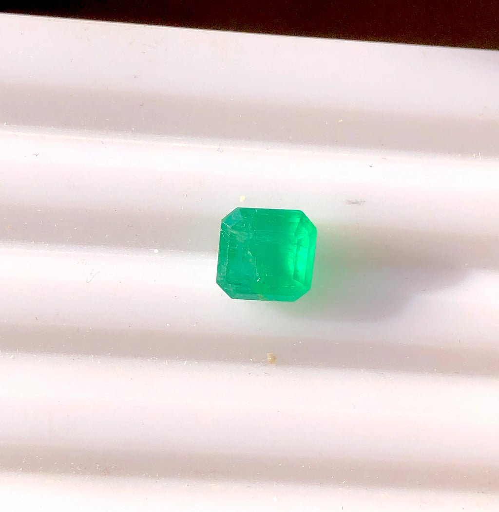5x5mm Natural Swat Emerald | Cushion Cut Loose Gem | Pakistan Origin