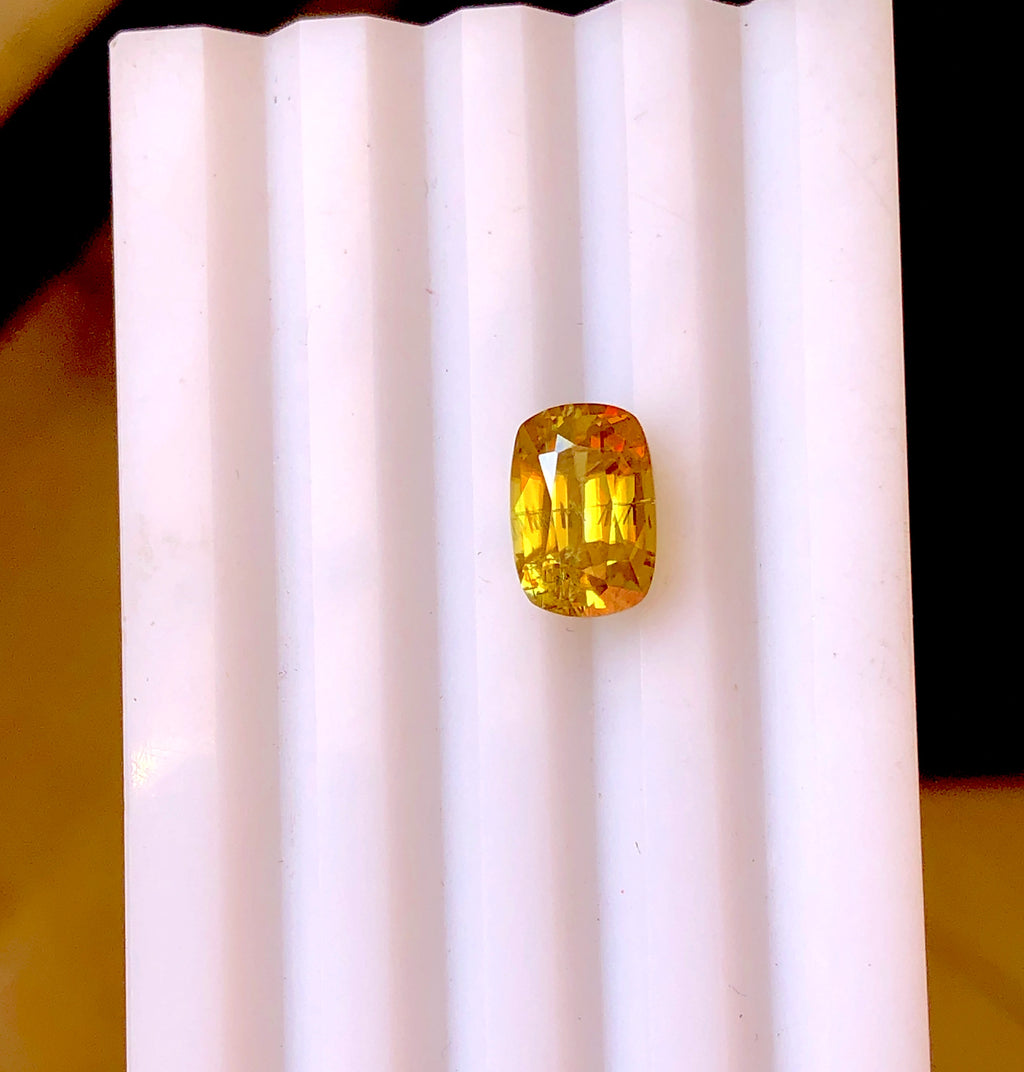 2.11 Carats  Oval Shape Loose Yellow Sphene - Titanite