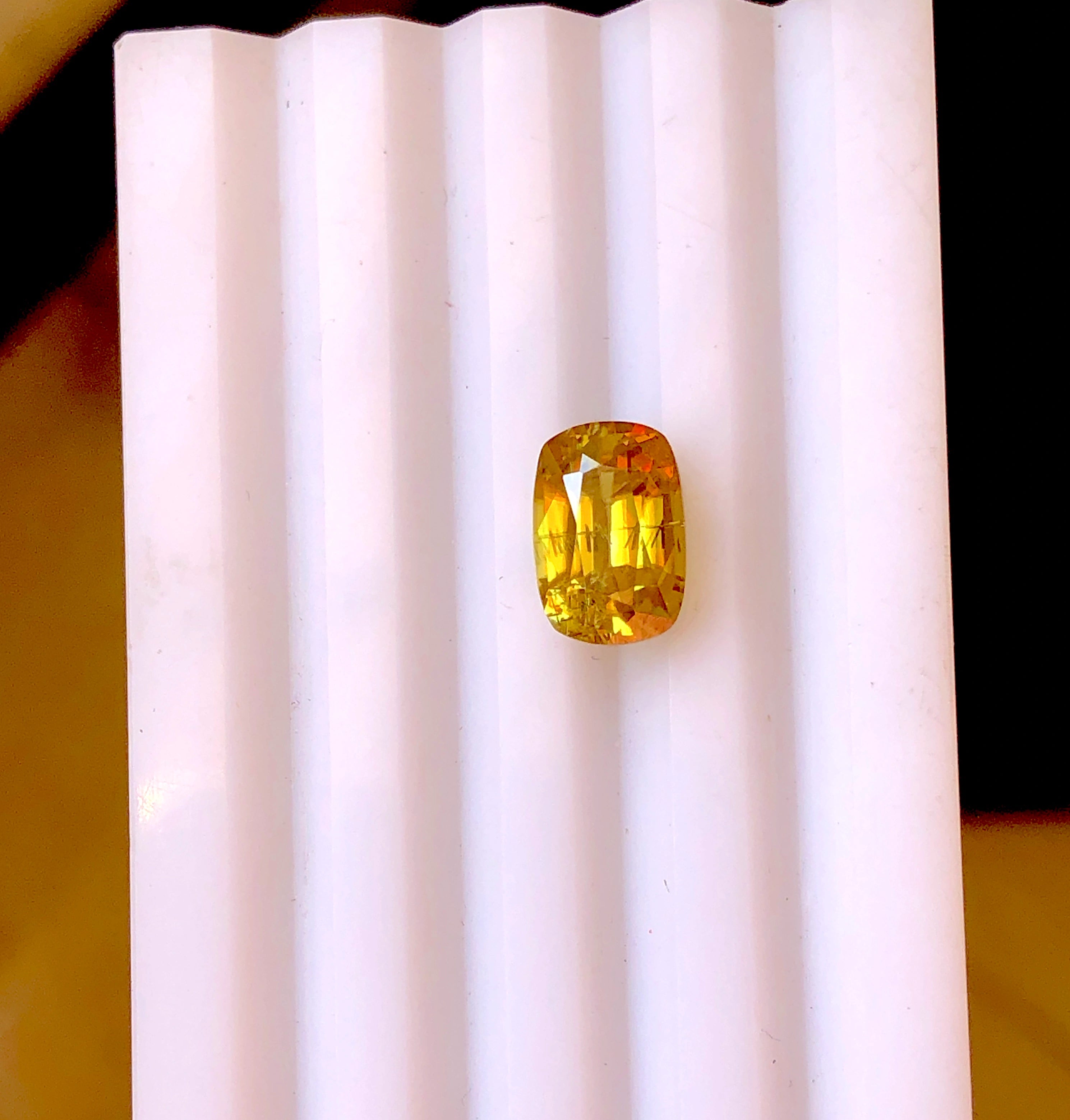 2.11 Carats  Oval Shape Loose Yellow Sphene - Titanite