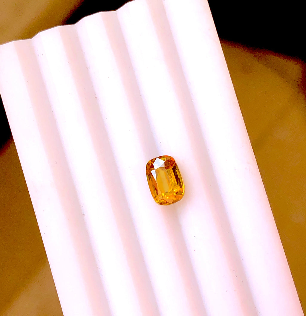 1.97 Carats Octagonal Loose Yellow Sphene Stone