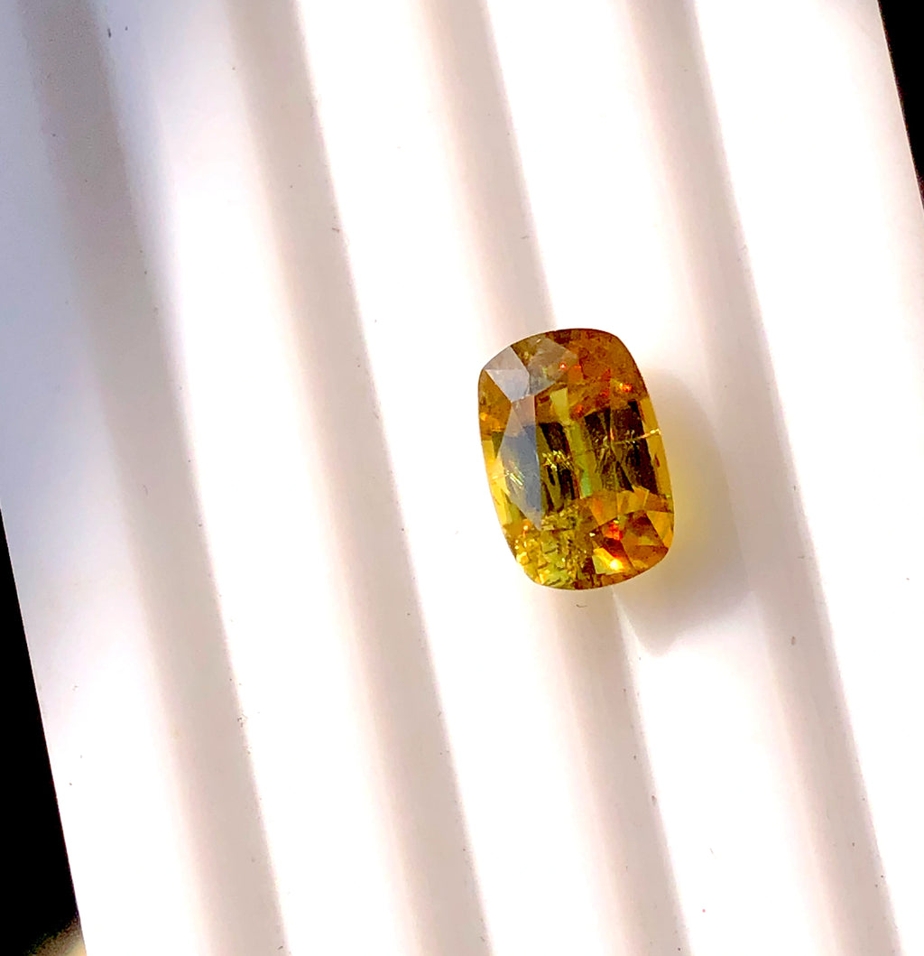 2.11 Carats  Oval Shape Loose Yellow Sphene - Titanite