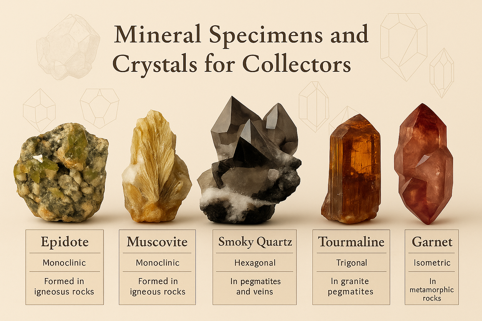 Mineral Specimens and Crystals for Collectors Banner