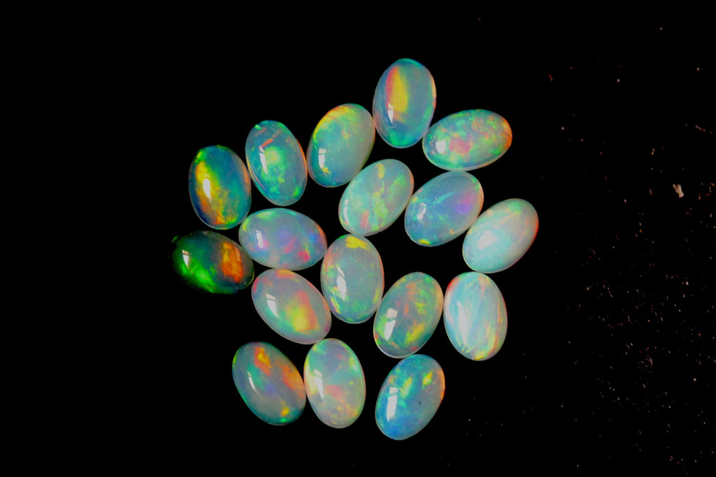 6x4mm Natural Ethiopian Opals | Loose Oval Cabochons
