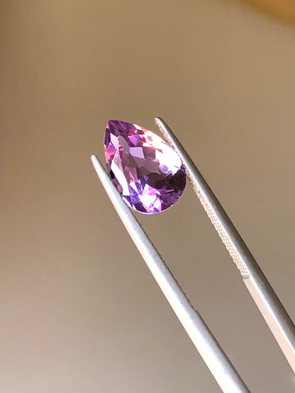 6.3 carats Pear Shape Purple Amethyst Pair
