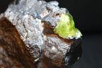 382g Peridot on a Large Magnetite Matrix Specimen — Sapat, Kohistan, Pakistan