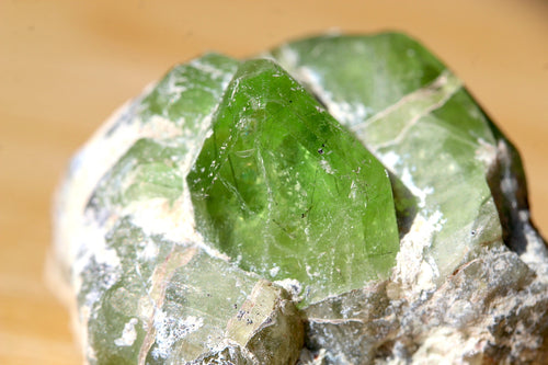 Explore Natural Peridot Crystal on Feldspar from Kohistan