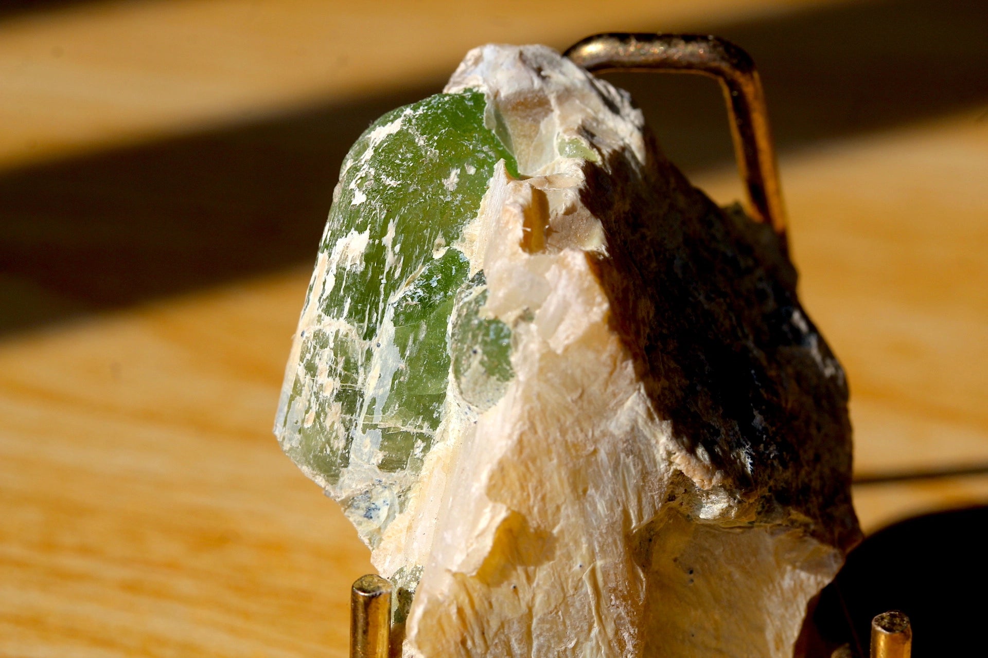 peridot marble specimen