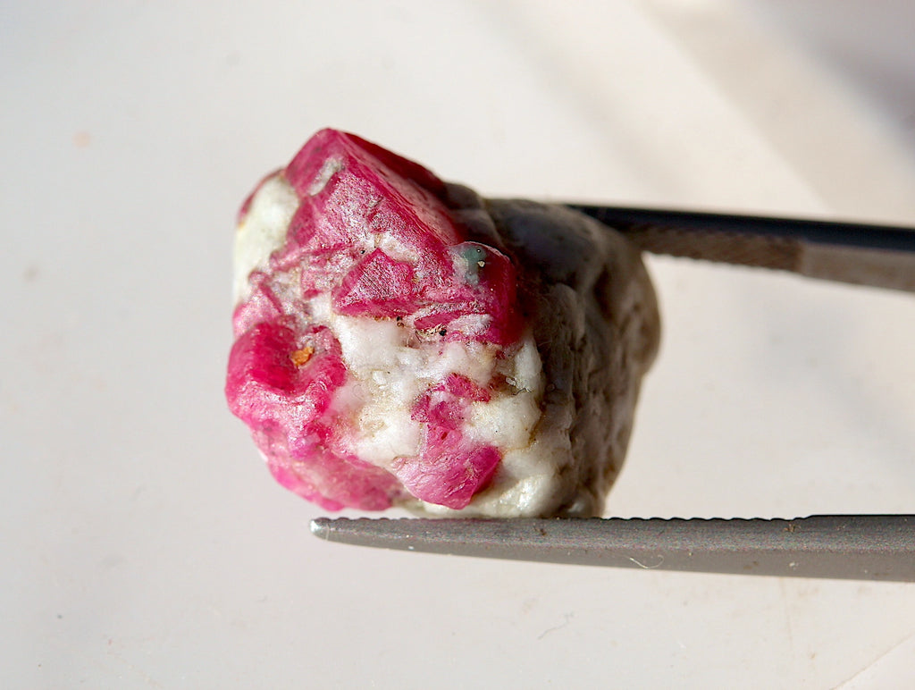 26 Carats Thumbnail Specimen Ruby Crystal on Metrix