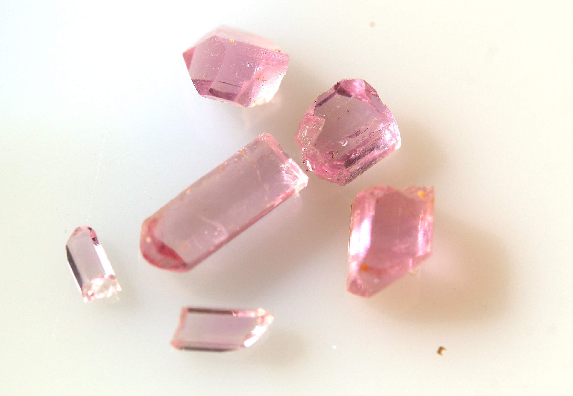 Imperial topaz terminated crystals