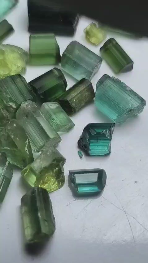 265 Carat Rough Green & Blue Tourmaline – Facet Rough Parcel Deal