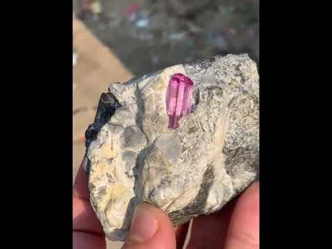 320 Grams Rare Pink Topaz Specimen on Metrix, Katlang Pakistan