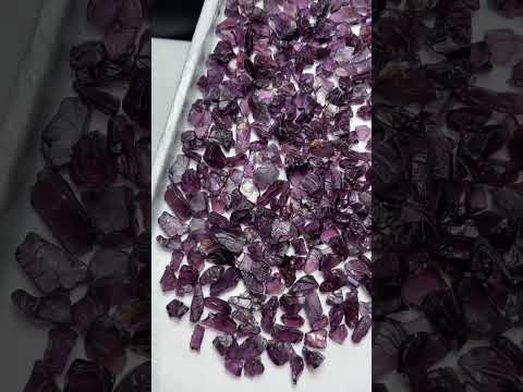 Faceting Rough Deals of Raw Purple Spinels Stones