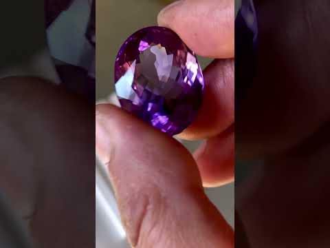 37.8 carats Oval Shape Purple Amethyst Gemstone