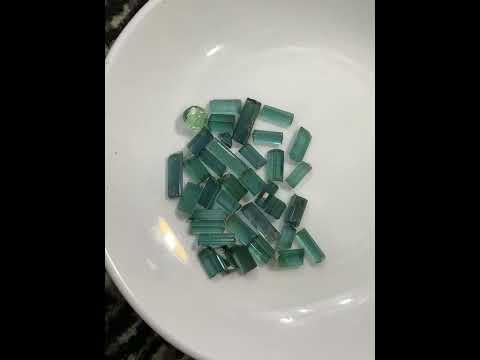 Raw Indicolite Tourmaline Rough Lot – 50 Carats | Blue-Green Facet & Lapidary Crystals from Afghanistan