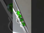 4 Pieces 2 Pairs Round Shape Green Chrome Diopside