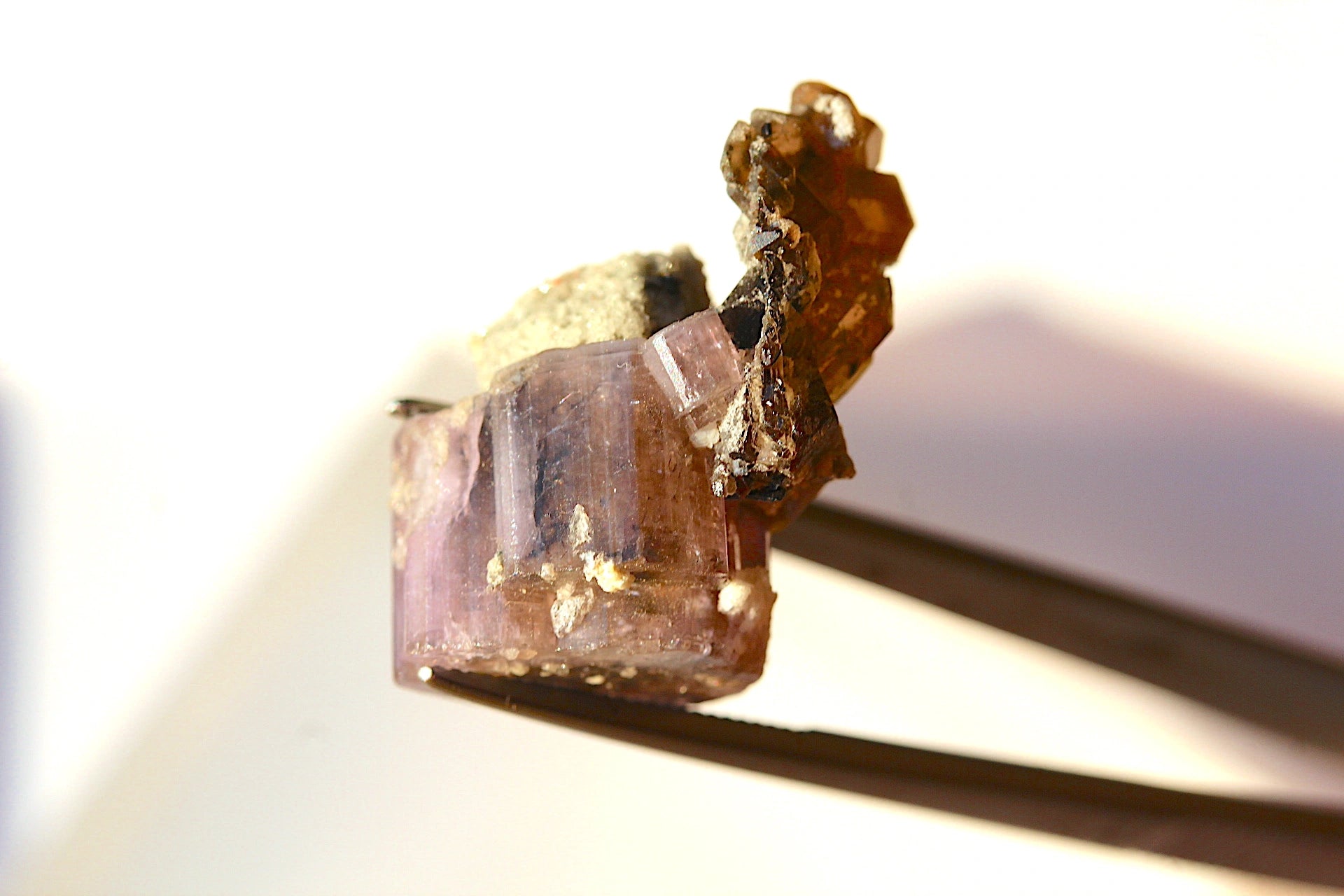 8.6 Grams Purple Apatite with Smoky Quartz -From Skardu Pakistan