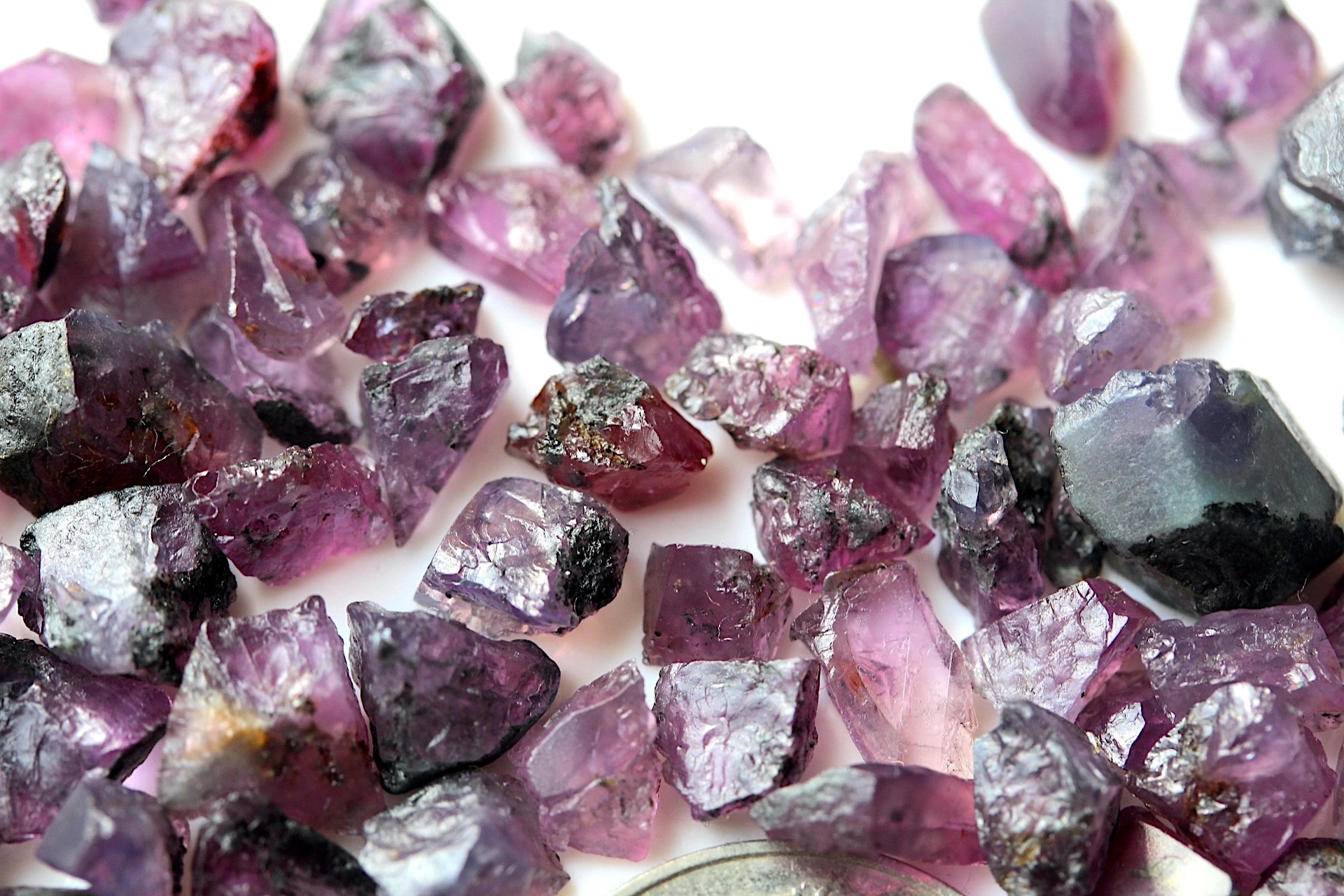 Close up of batakundi kashmir sapphires