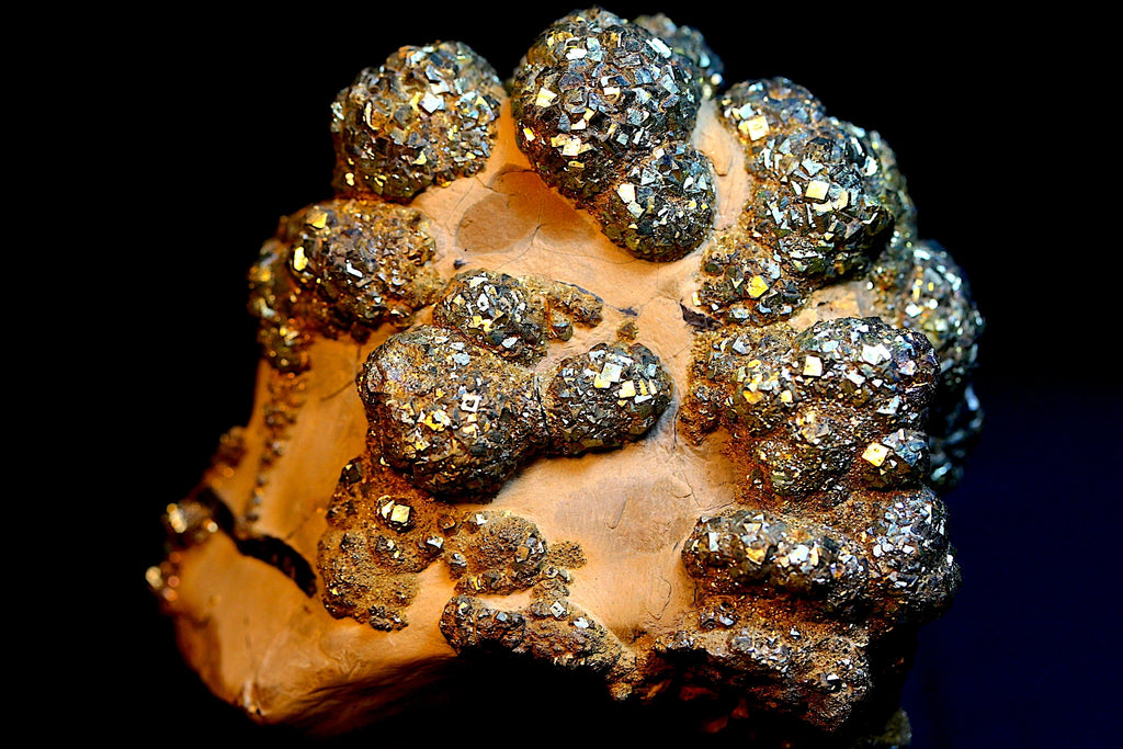 Golden Iron Pyrite on Limonite Matrix – Botryoidal Cluster, 250g | Pakistan
