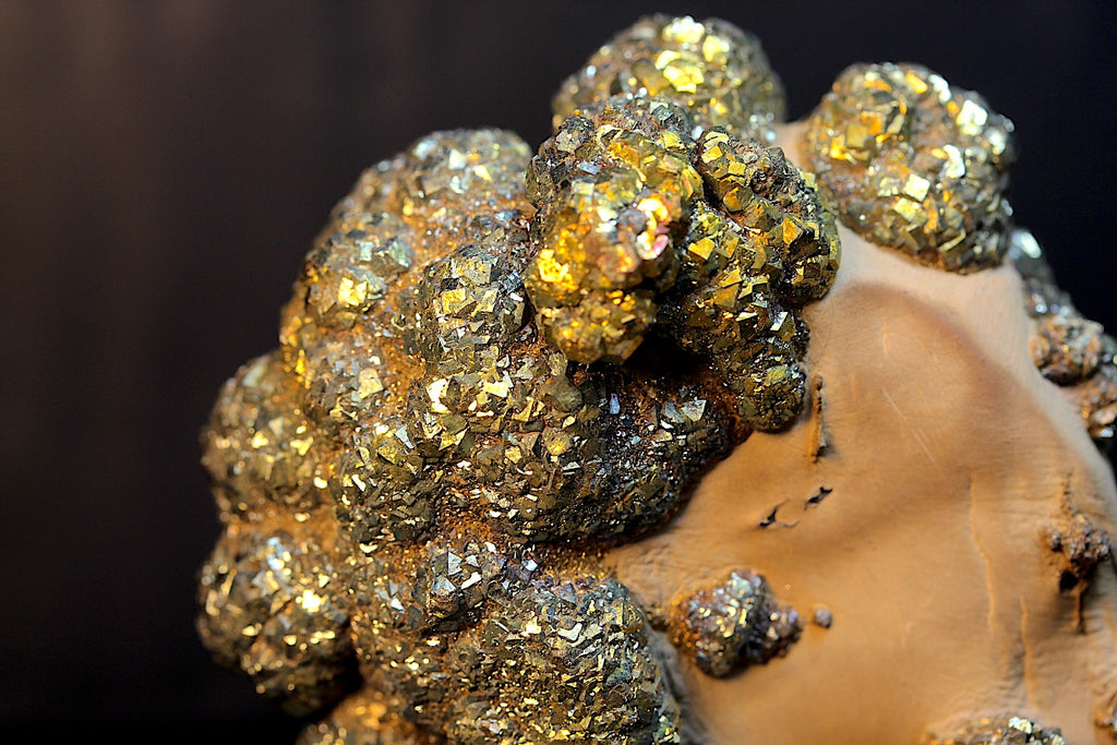 sculptural pyrite with mud