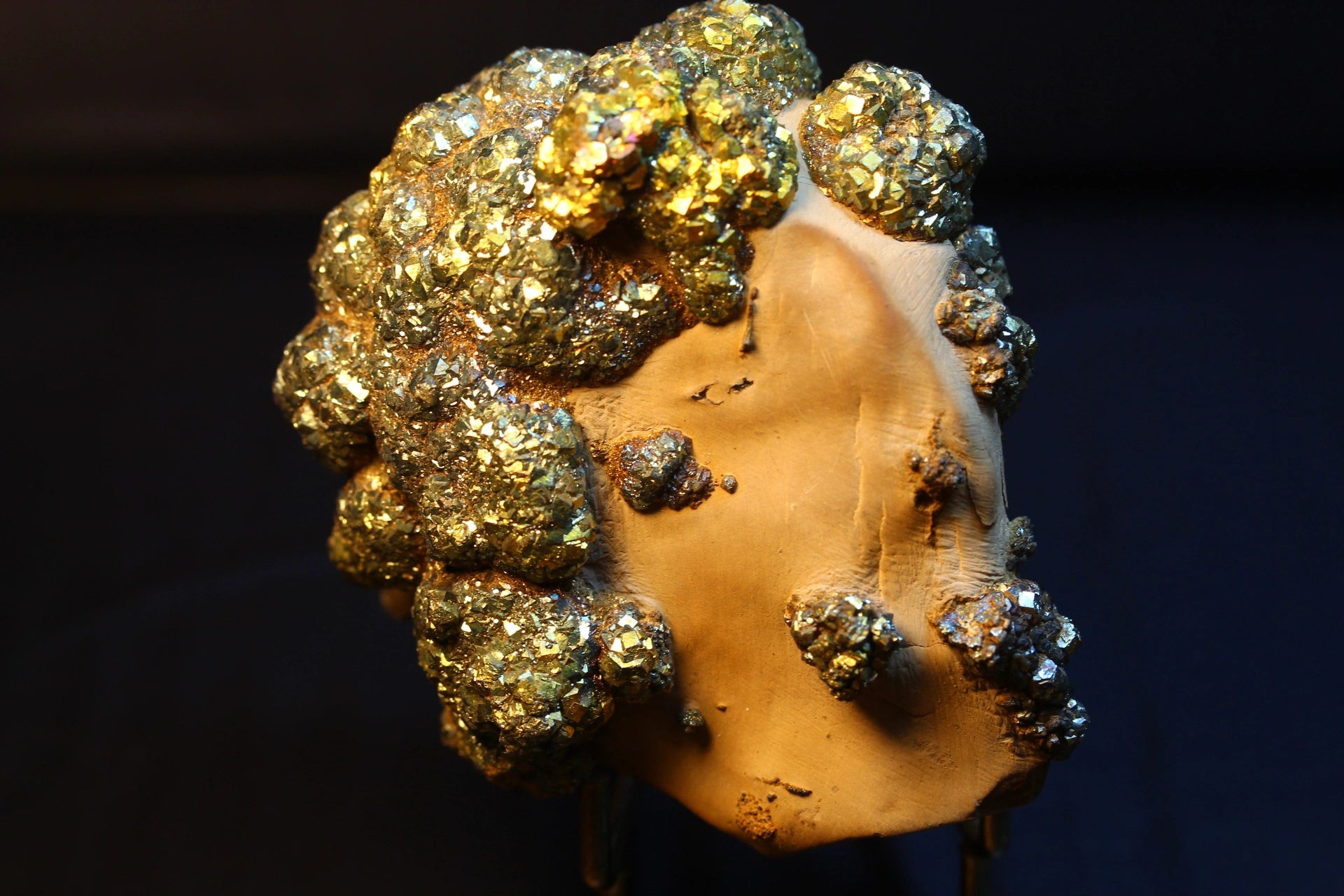 Pyrite on Limonite Matrix from Pakistan