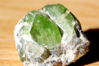 Natural Peridot Crystal on Feldspar For Sale