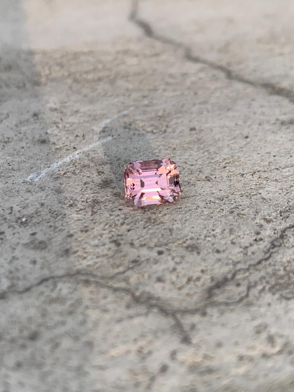 2 carats Cushion Cut Rare Pink Topaz