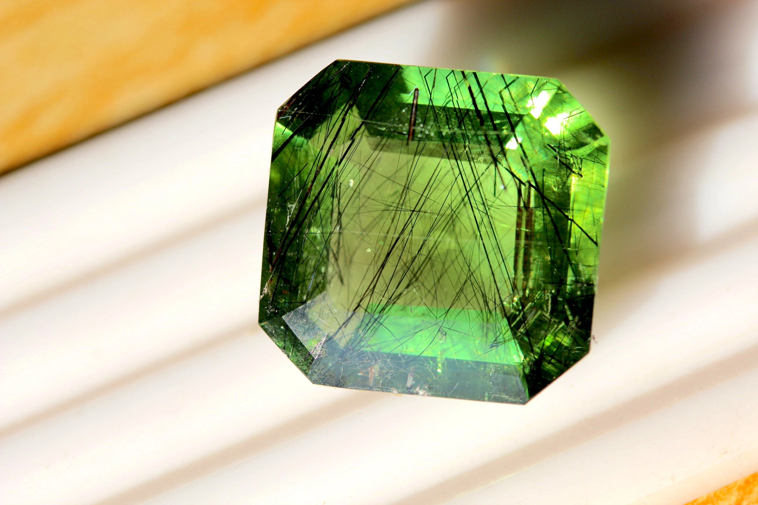 22.98 carats Rare Ludwigite Included Loose Peridot
