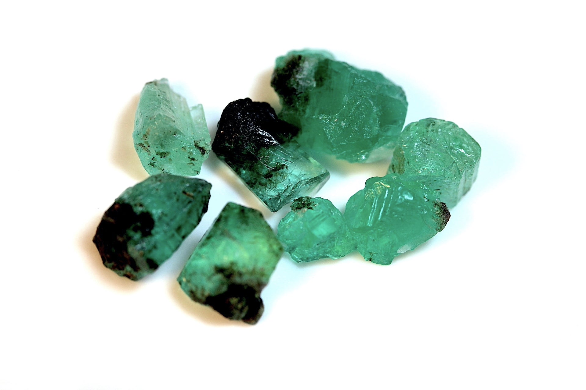 Rough Emeralds from Chitral for Faceting