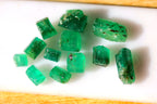 Green emerald crystals 