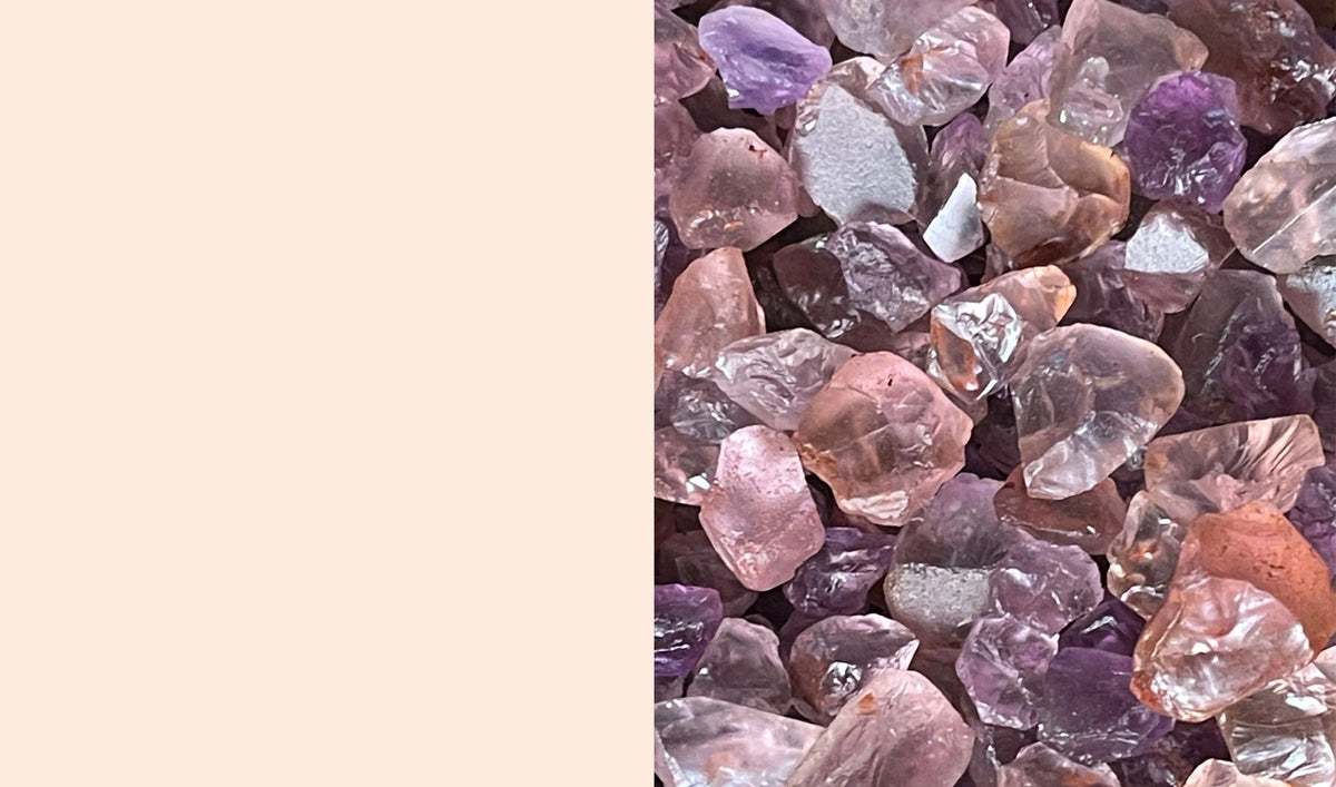 Raw Rose De France Amethyst Stone for Faceting | Rough Amethyst Pastel Color