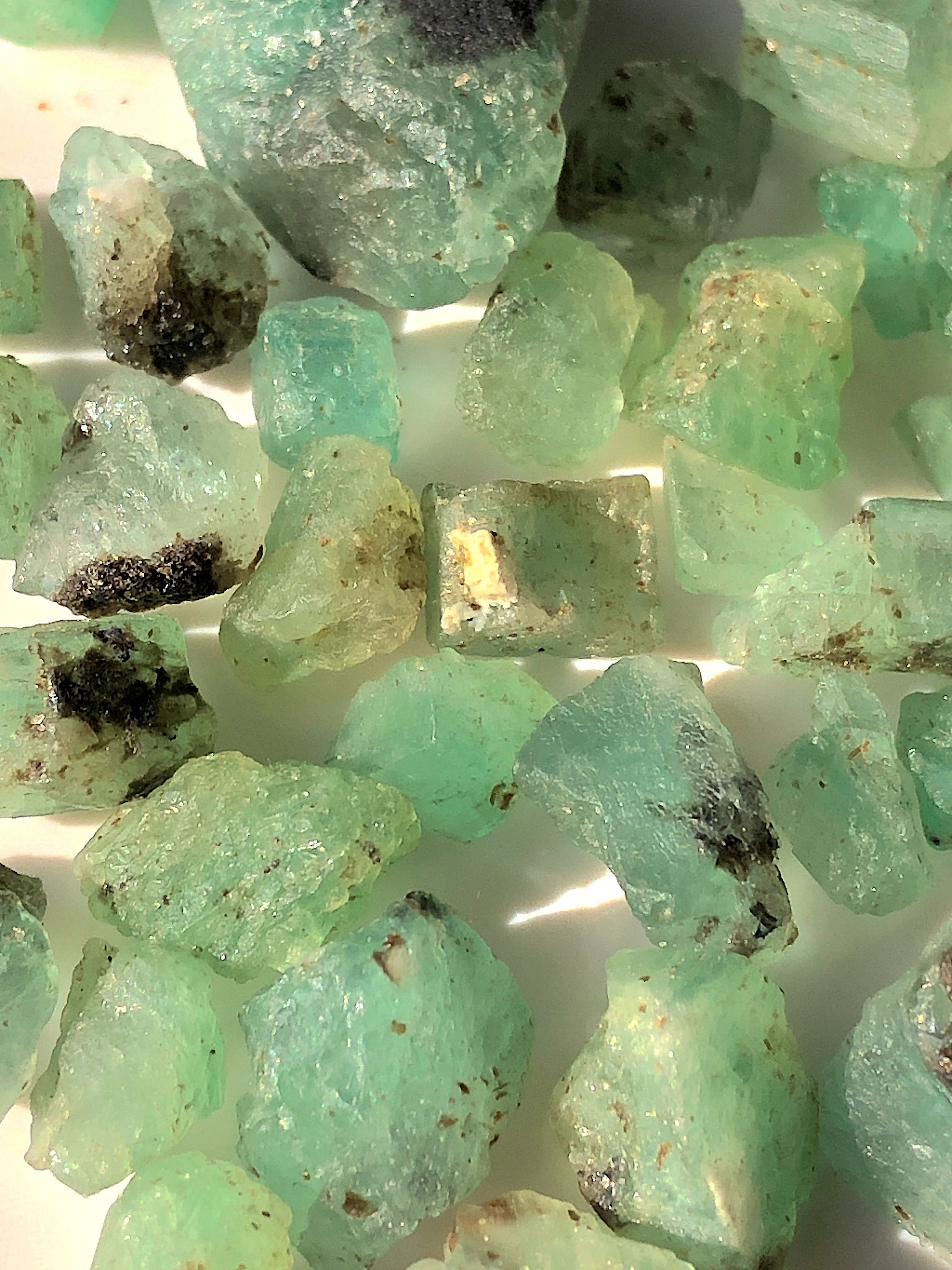 Natural untreated emerald rough 