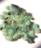 Facet grade rough emerald stones