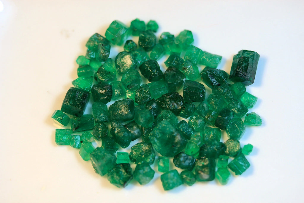 Vivid Green Natural Rough Emeralds
