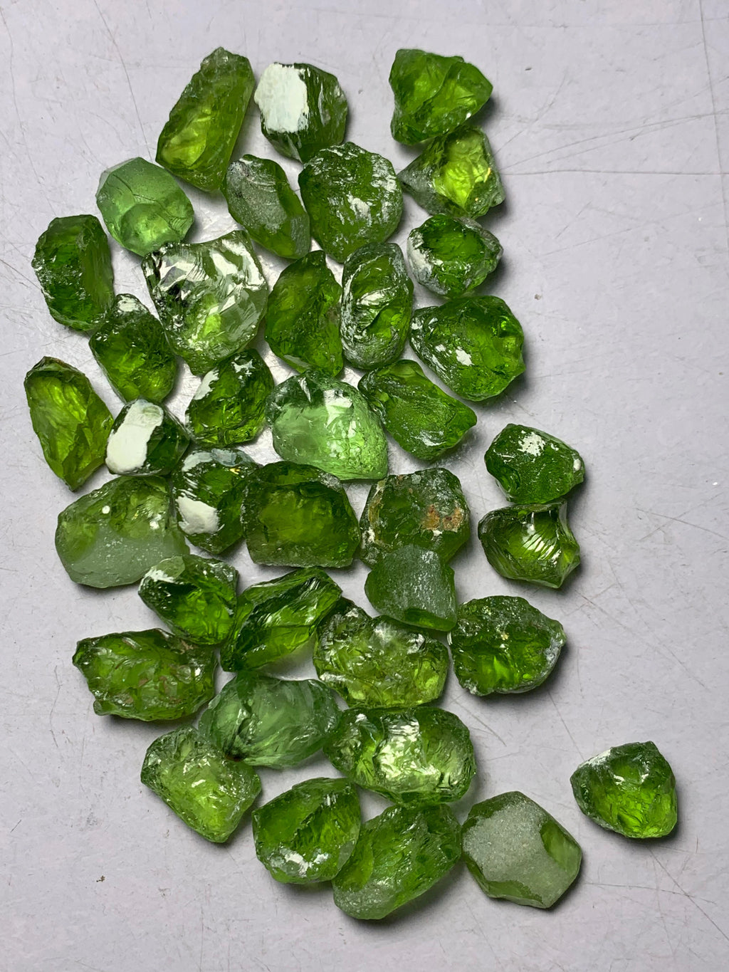 Wholesale Facet Rough Peridot Parcel  - 200 Grams Raw Peridots