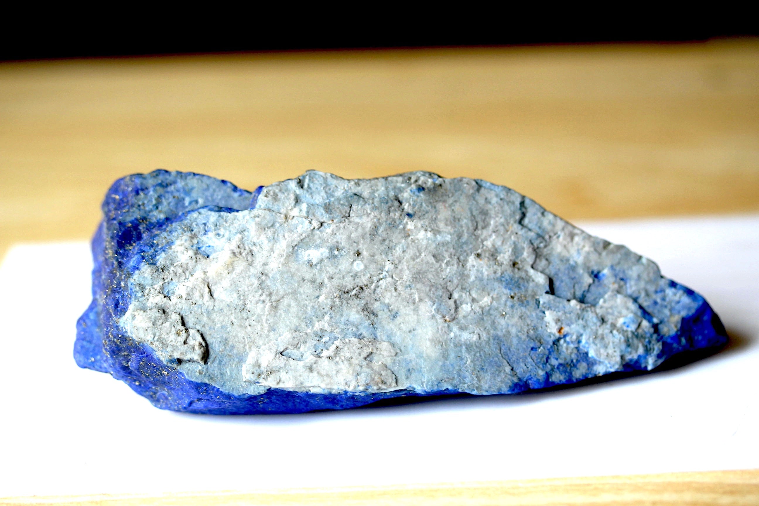 371 Grams Dark Blue With Golden Flakes Rough Lapis Lazulli Rock