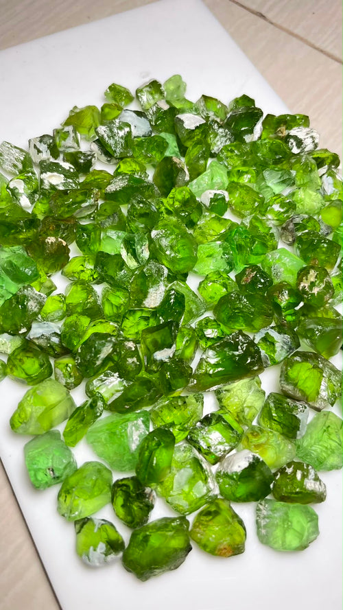 rough peridot deals for faceting
