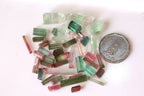 100 Carats Natural Rough Tourmaline Crystals for Cutting and Collections