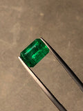 1.96 carats Octagonal Vivid Green Emerald Loose Gemstone - Swat, Pakistan