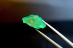 11.99 carats Uncut Swat Emerald with Pyrite Inclusions — Pakistan