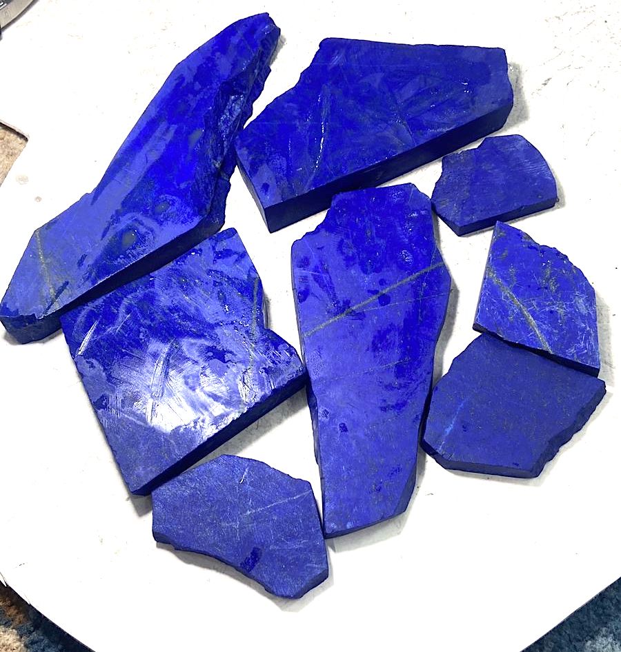 2 KG Top Quality Madan 4 Lapis Lazuli Rough Slices - Afghanistan