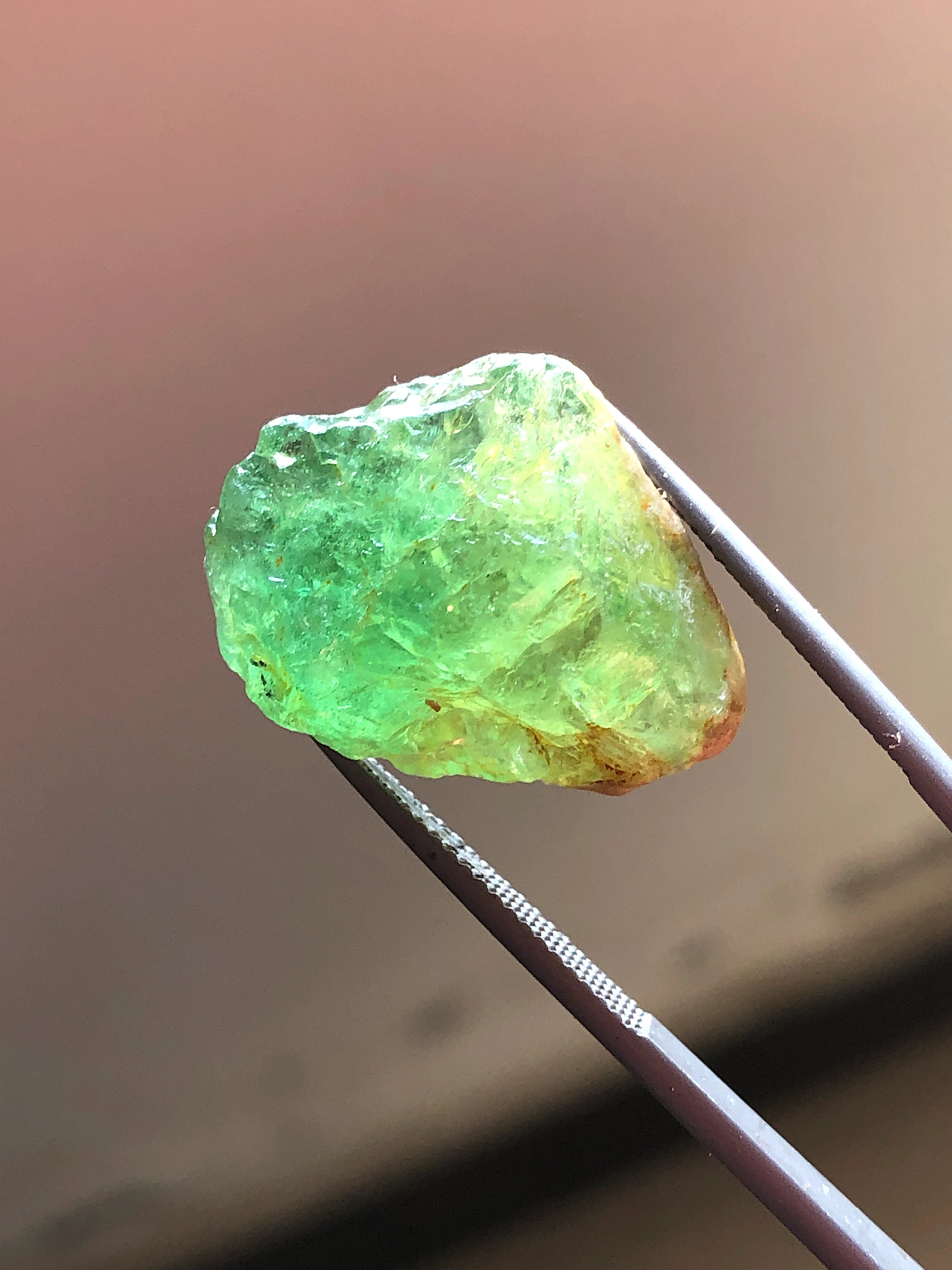 tsavorite rough crystal  for Sale